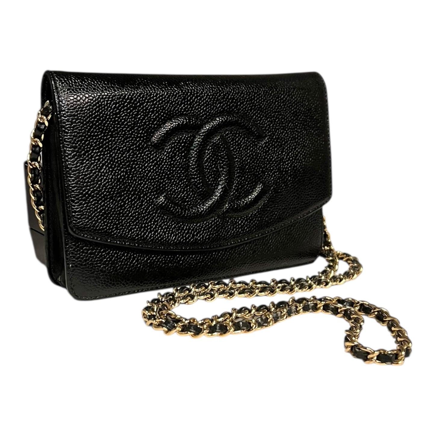CHANEL Timeless WOC Crossbody in Black Caviar