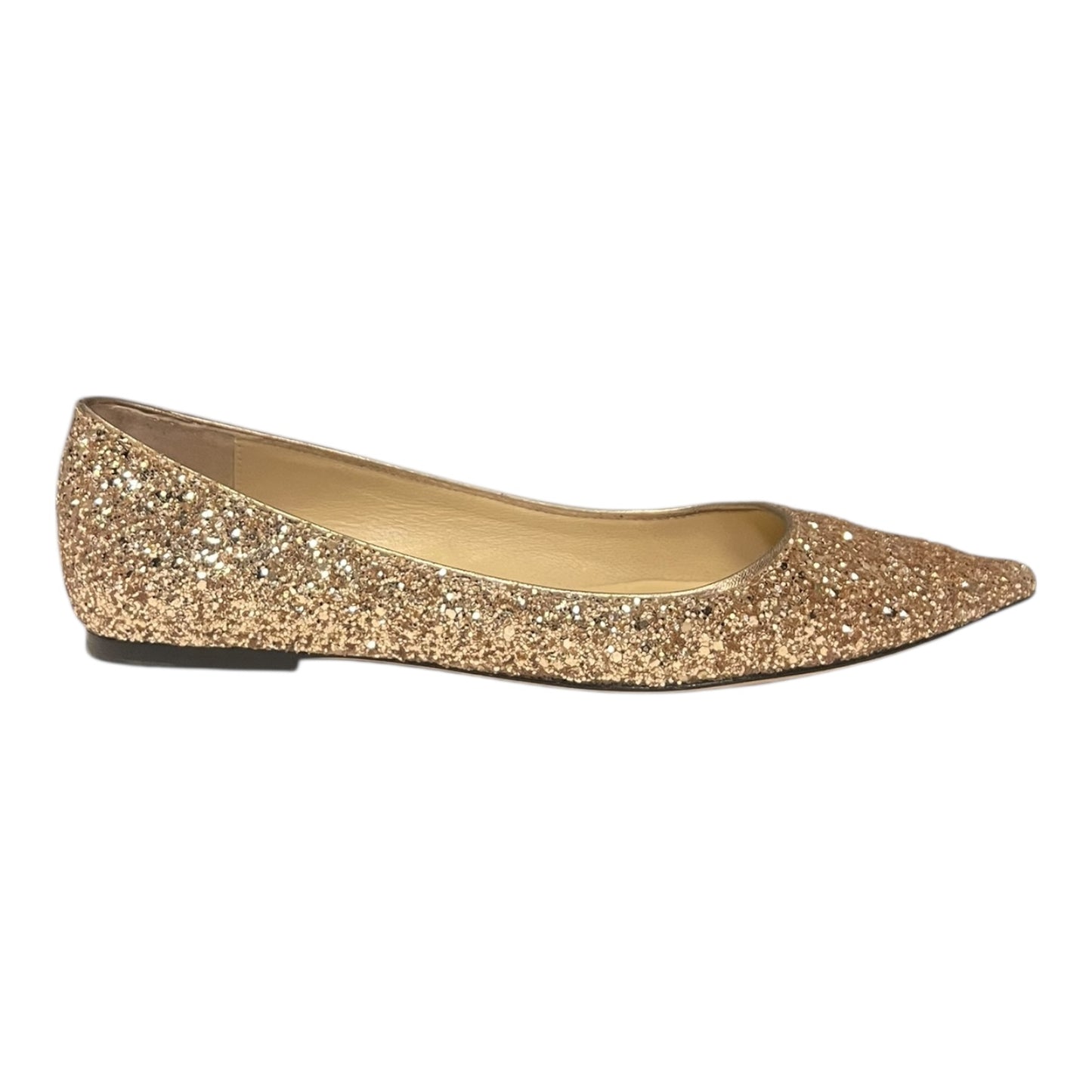 JIMMY CHOO Glitter Love Flats |