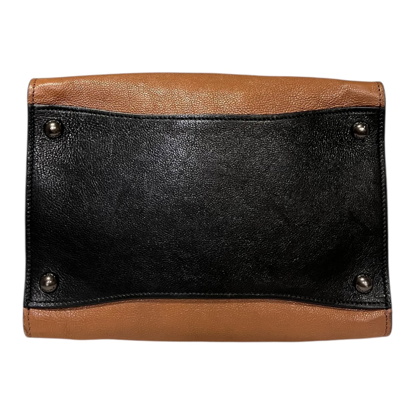 PRADA Bi-Color Top Handle Handbag in Black & Brown