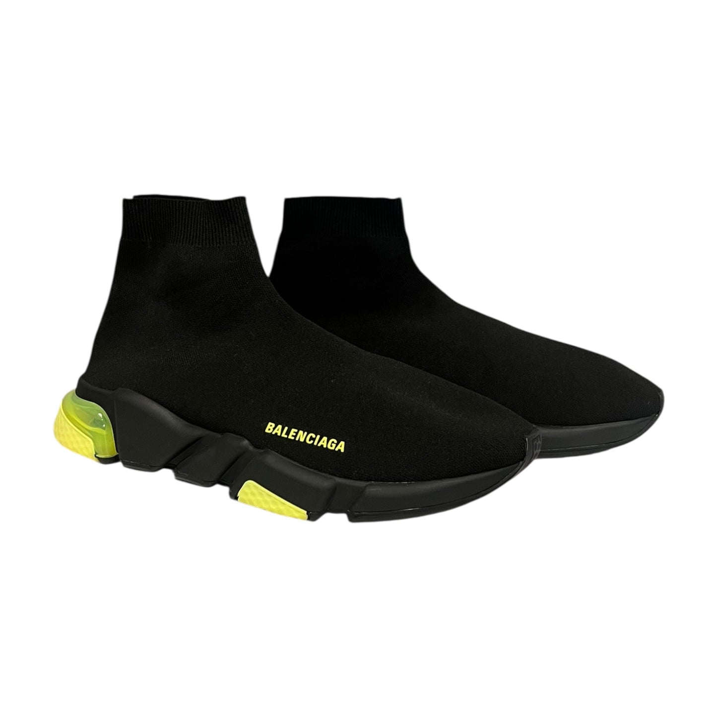 BALENCIAGA Speed LT Sneakers in Black + Citron | 46