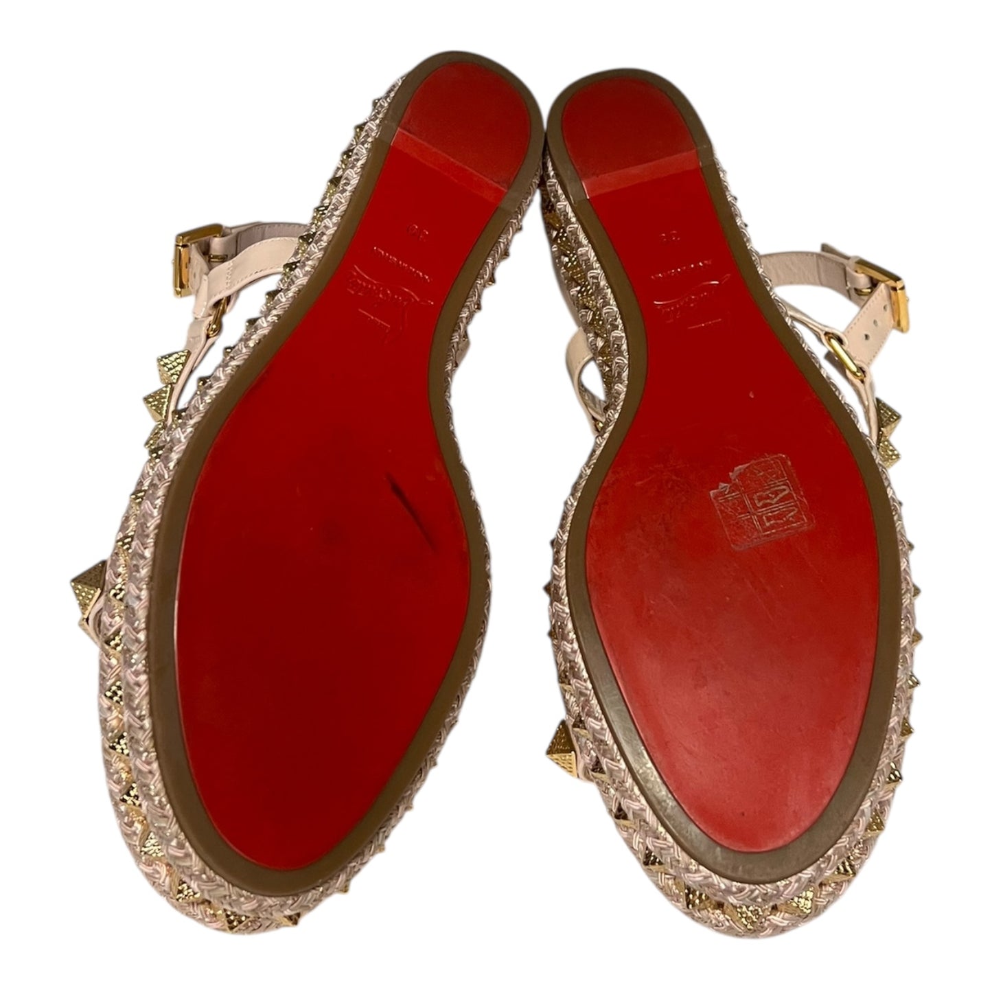 CHRISTIAN LOUBOUTIN Pyraclou Studded Espadrille Sandal | 40