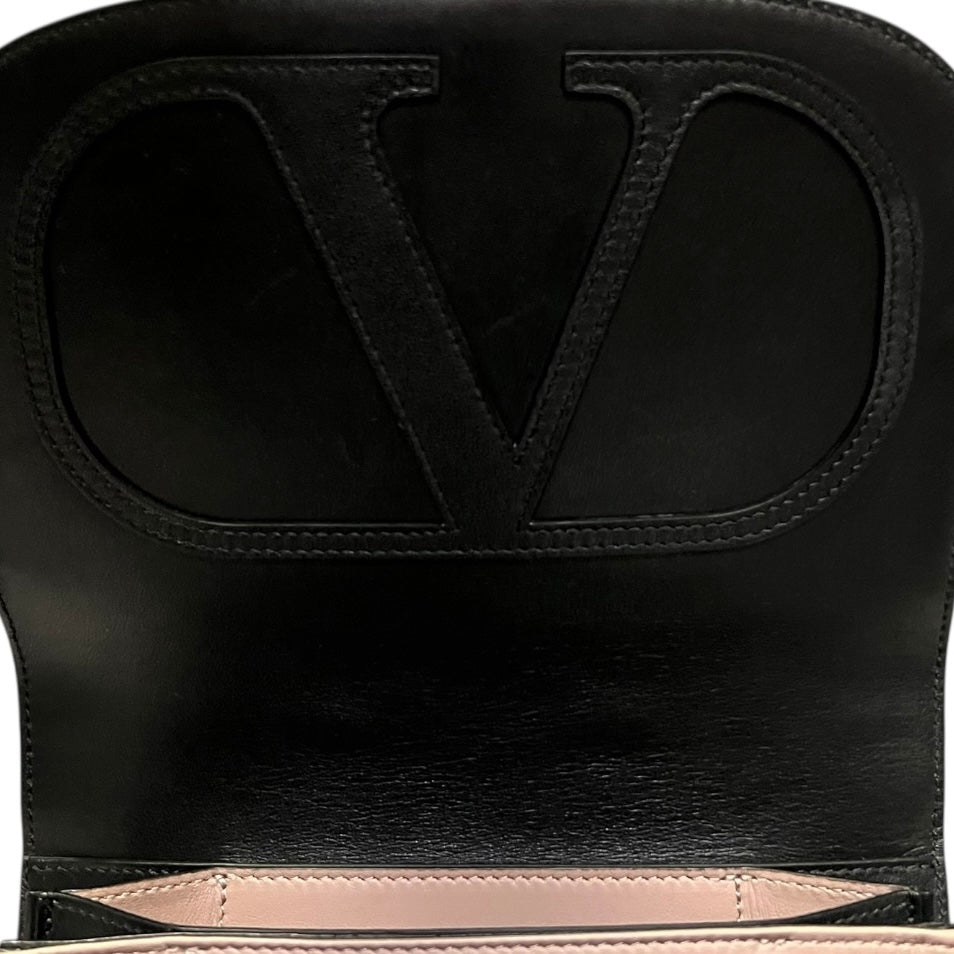 VALENTINO Vlogo Studded Crossbody Shoulder Bag in Black
