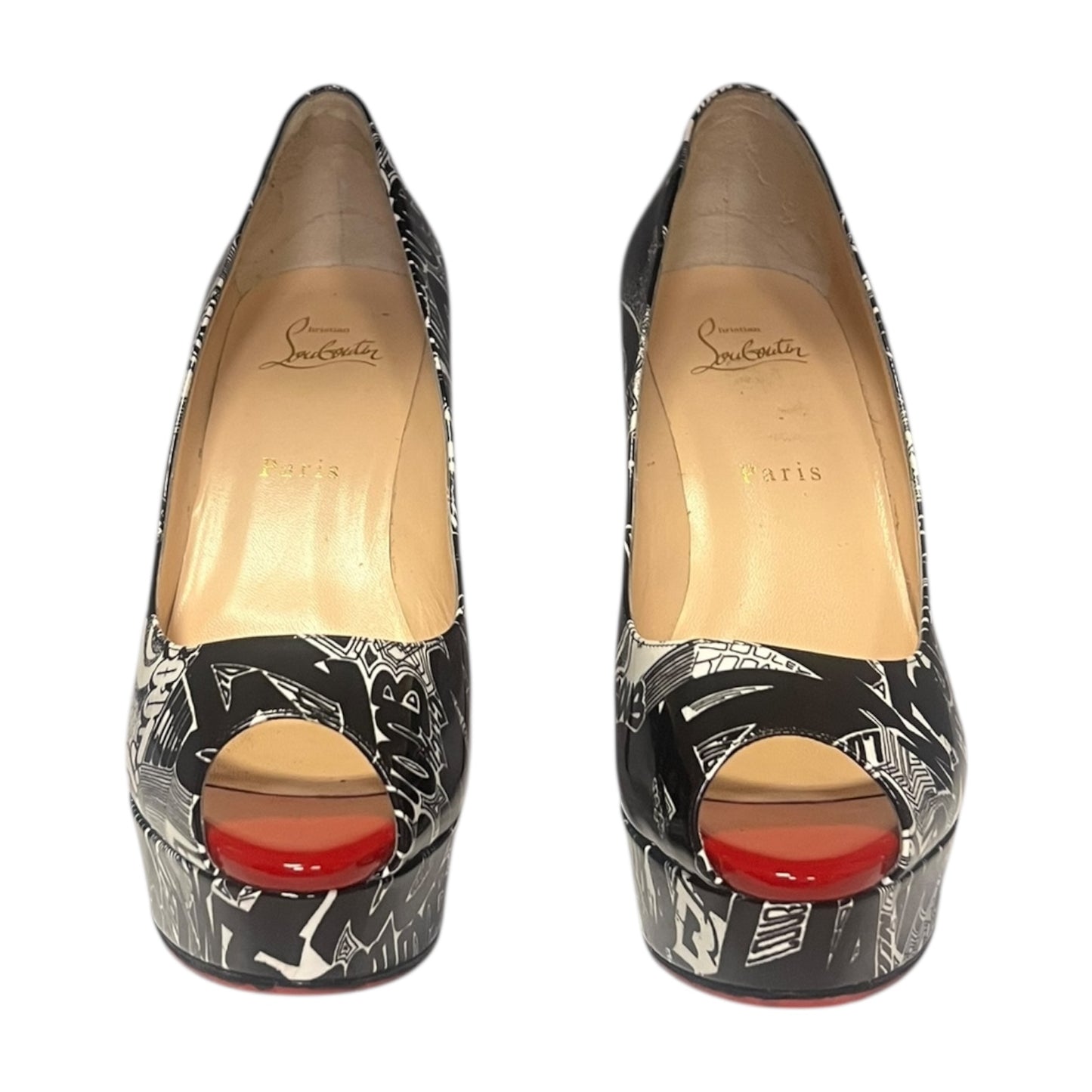 CHRISTIAN LOUBOUTIN Fetish Graffiti Pumps |