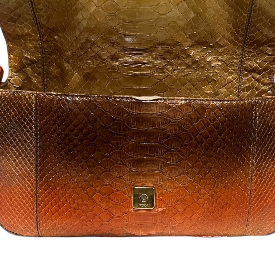 FENDI Ombre Python Baguette