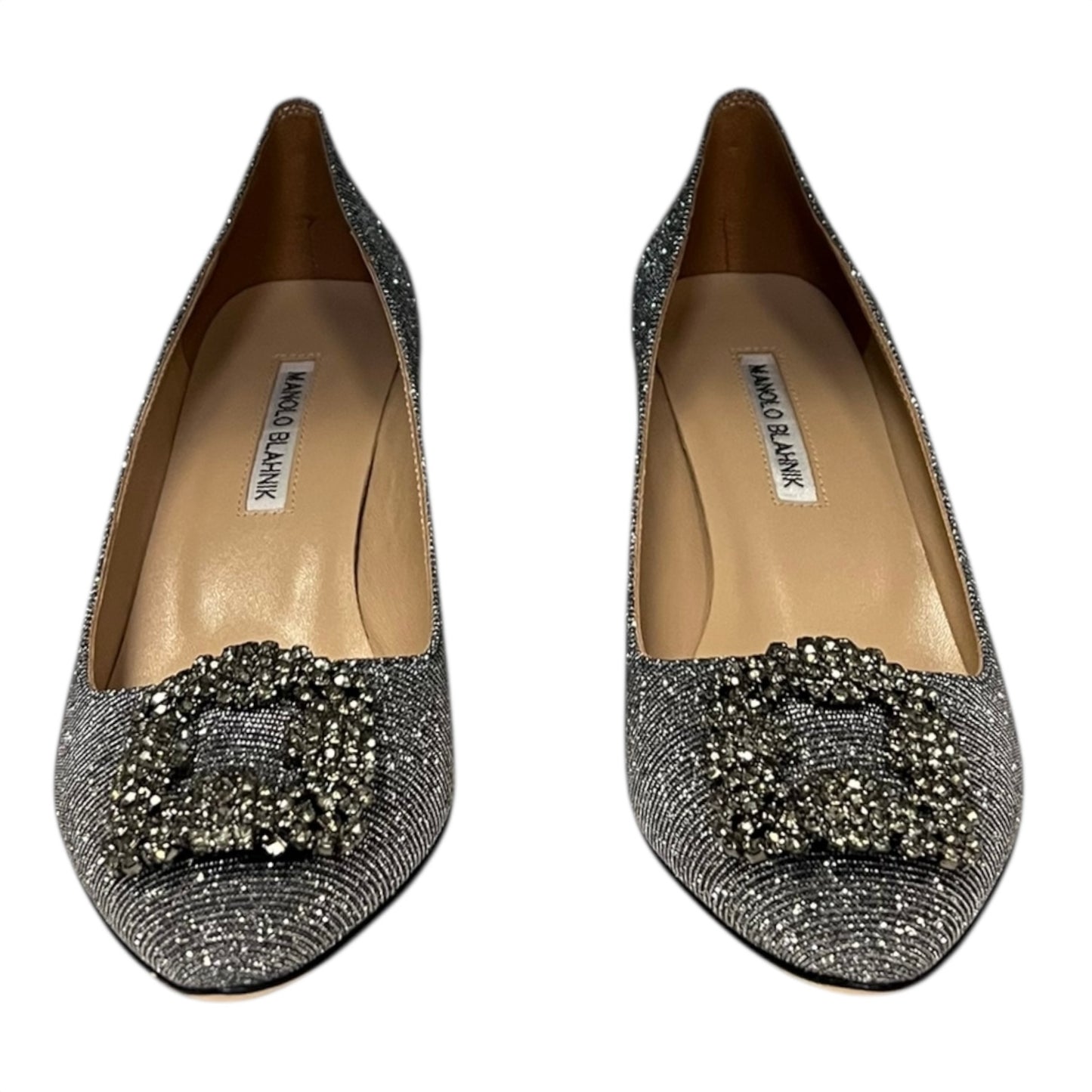 MANOLO BLAHNIK Crystal Shimmer Hangisi Pump | 41