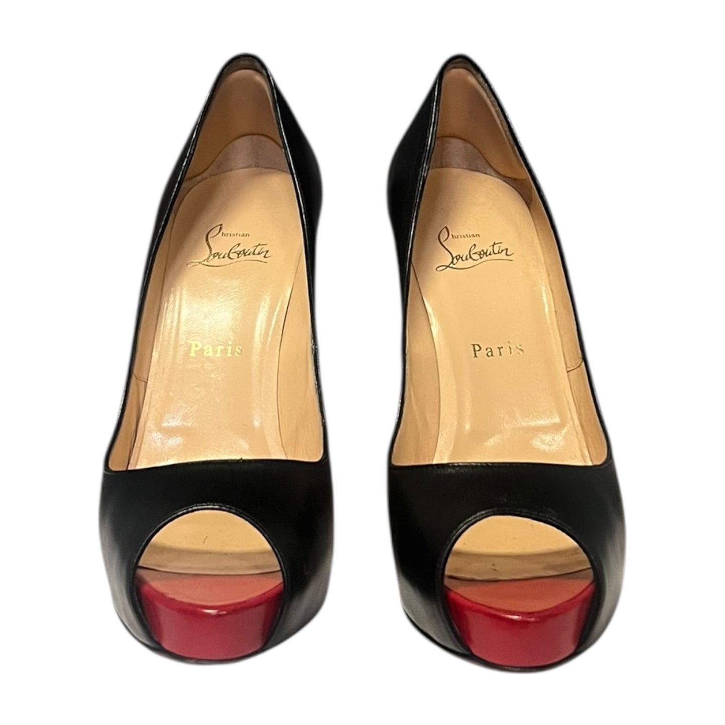 CHRISTIAN LOUBOUTIN Very Prive Pumps in Black & Red | 39.5
