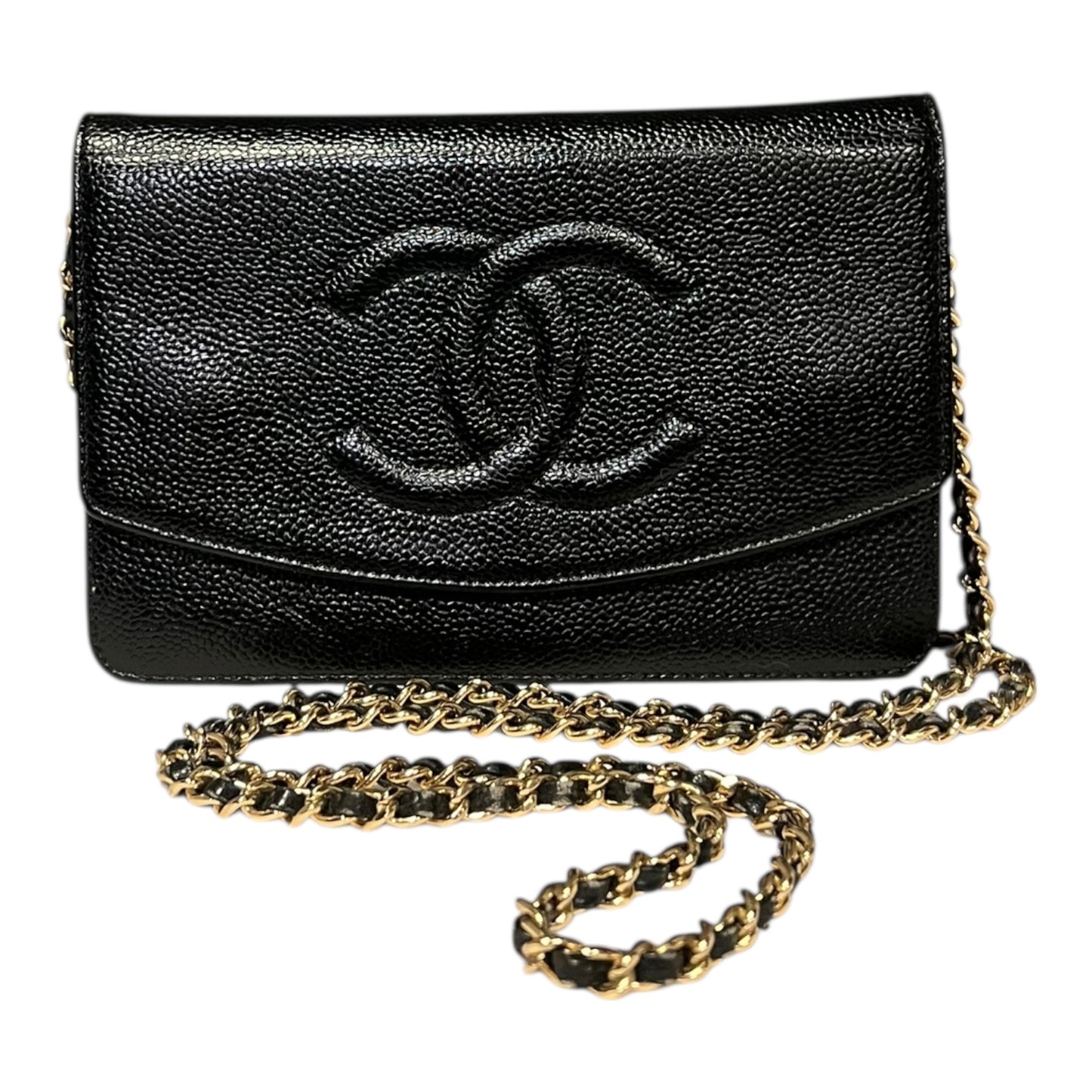 CHANEL Timeless WOC Crossbody in Black Caviar