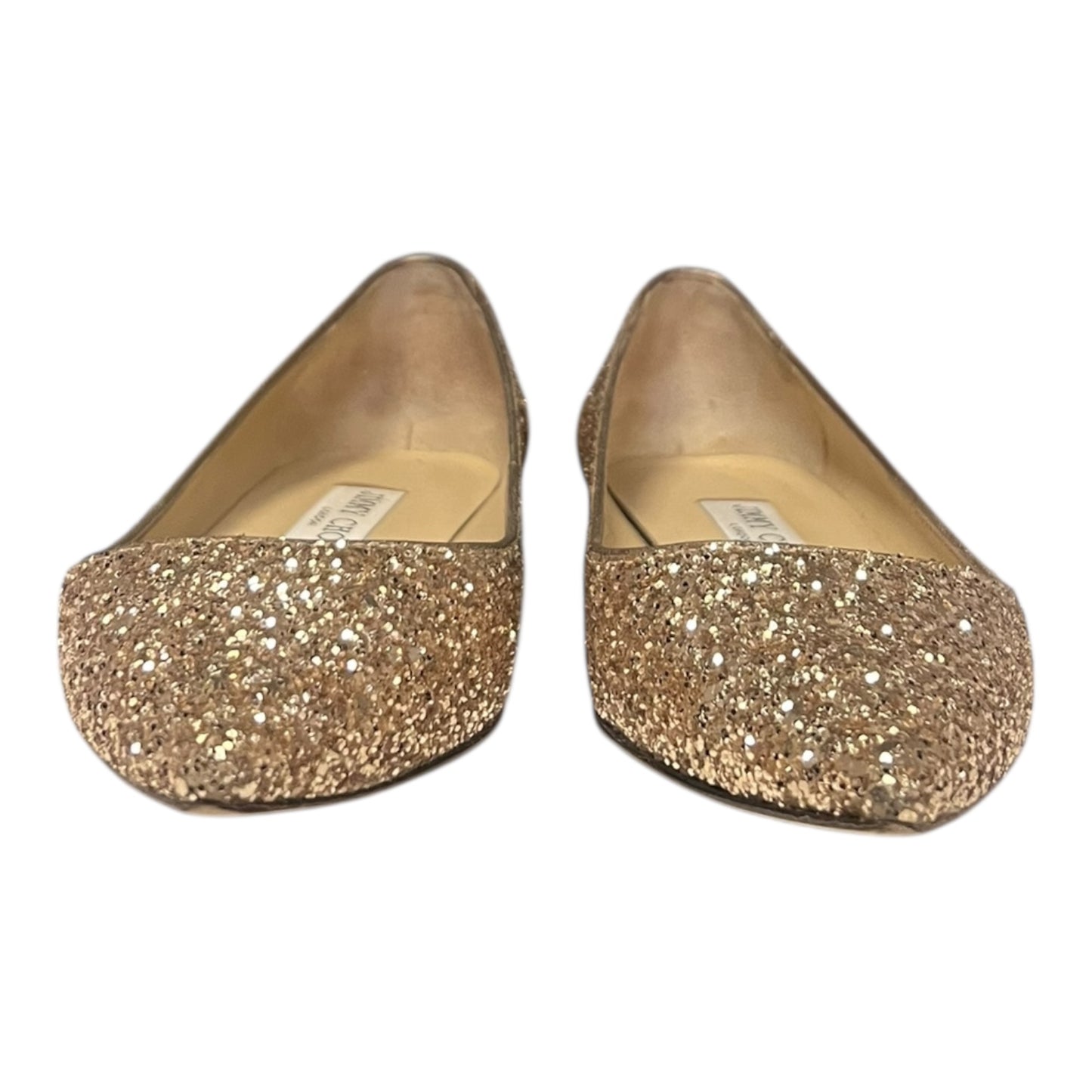 JIMMY CHOO Glitter Love Flats |