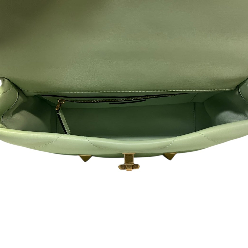 VALENTINO Roman Stud Handbag in Lime Sorbet