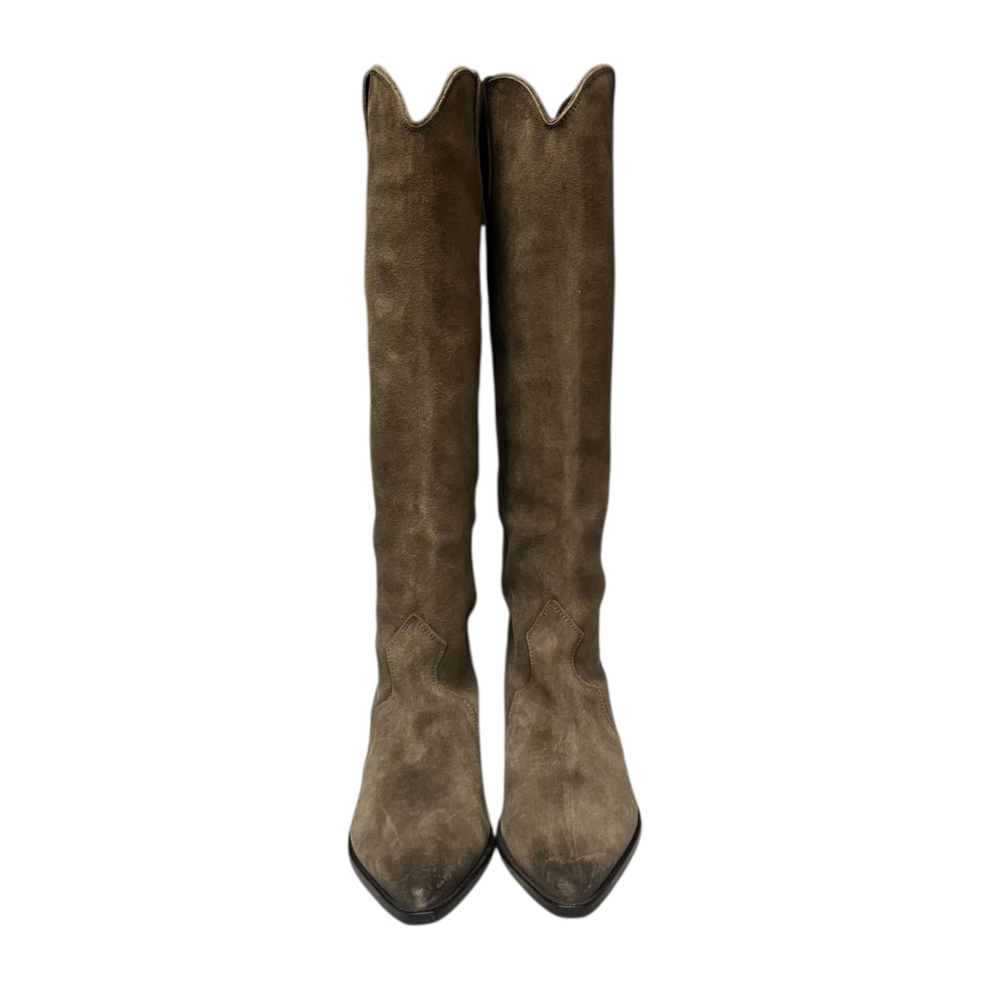 ISABEL MARANT Suede Knee Boots in Taupe | 38