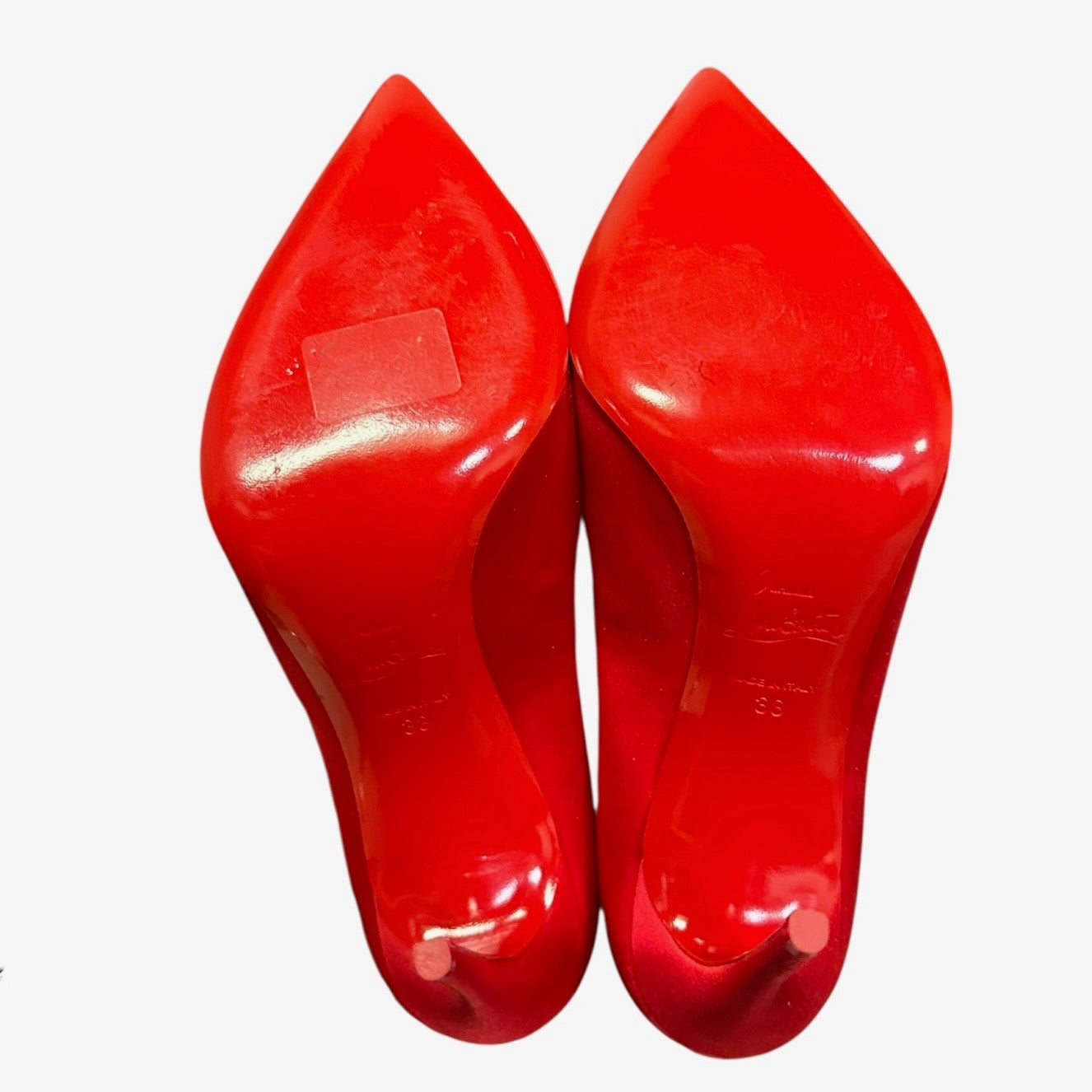 CHRISTIAN LOUBOUTIN So Kate Satin Pump in Red | 38