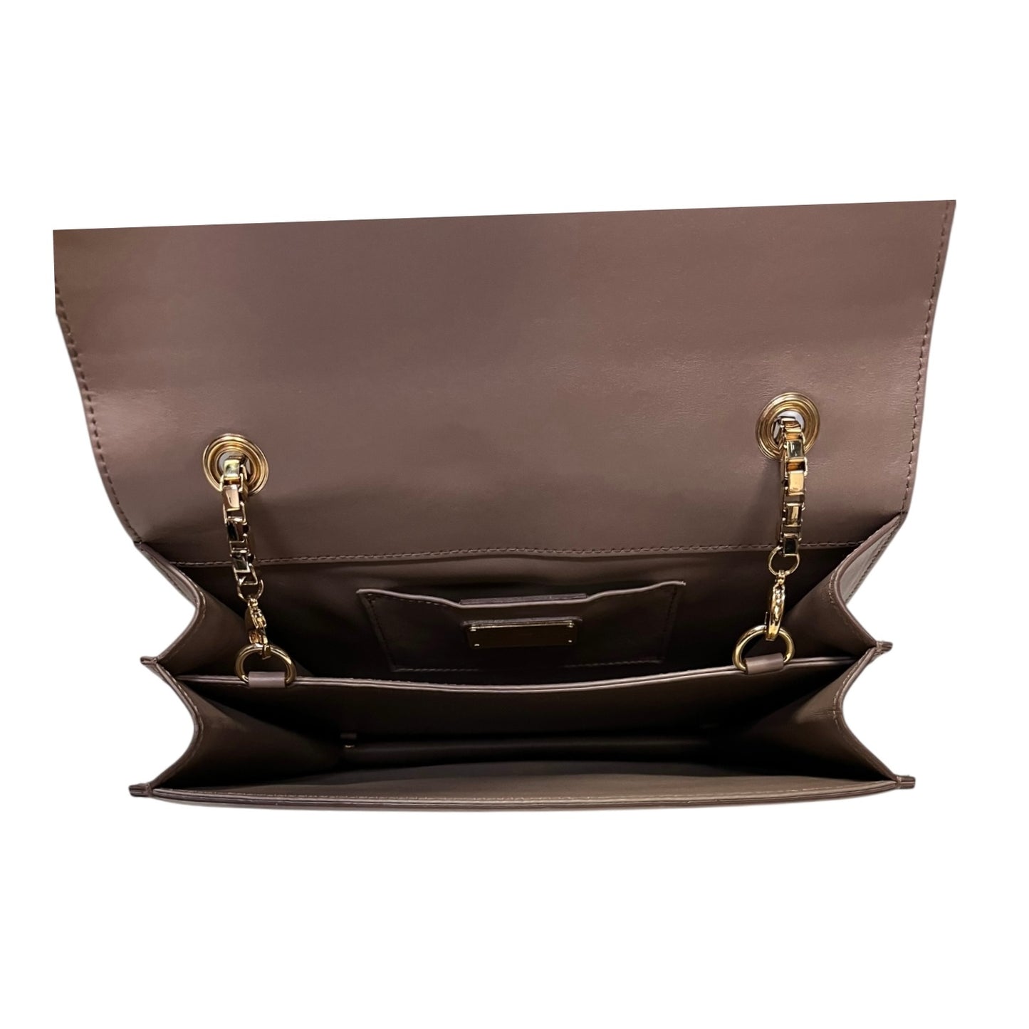 FERRAGAMO Gancini Convertible Flap Handbag in Taupe