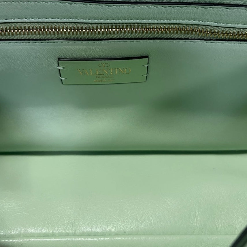 VALENTINO Roman Stud Handbag in Lime Sorbet