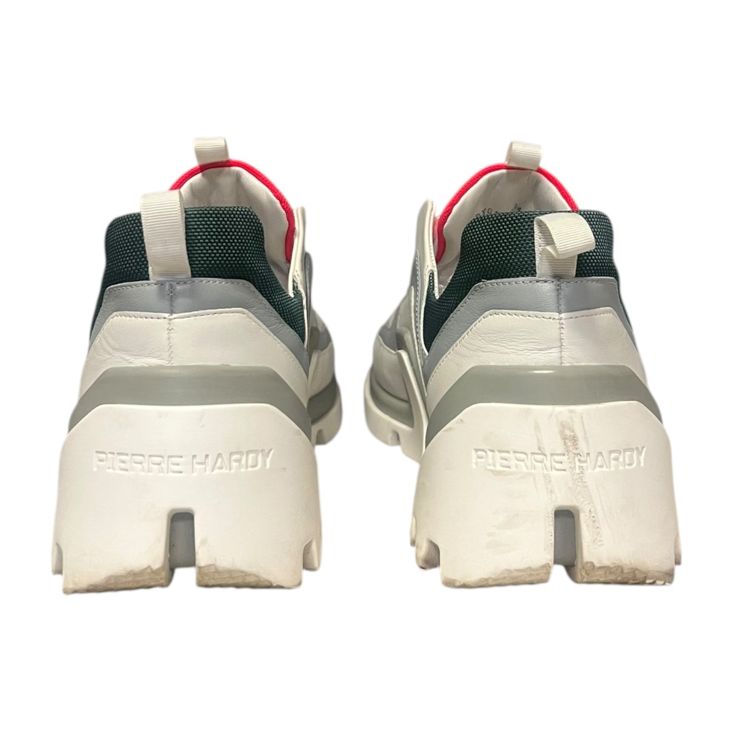 PIERRE HARDY Trek Comet Sneakers in White & Gray | 46