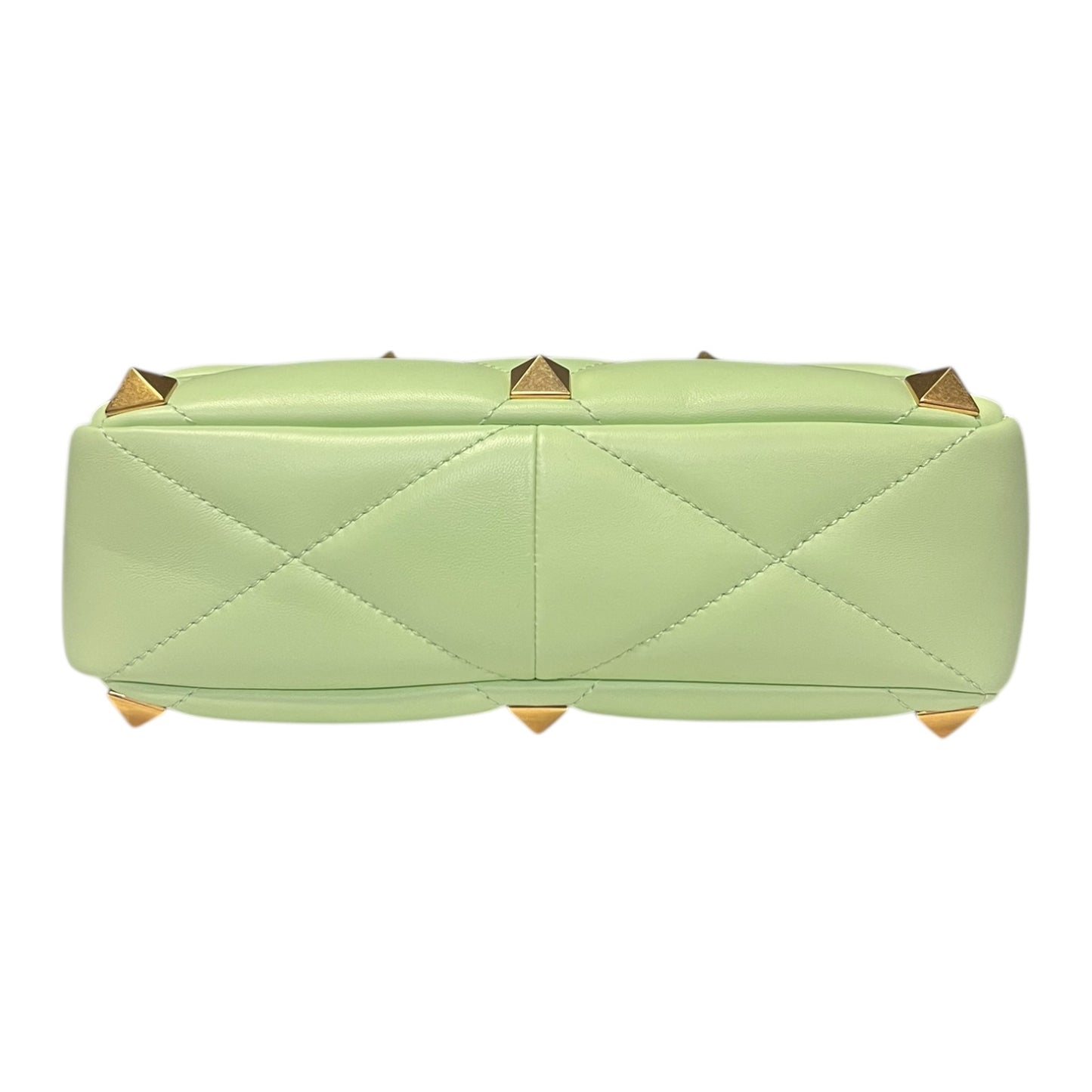 VALENTINO Roman Stud Handbag in Lime Sorbet