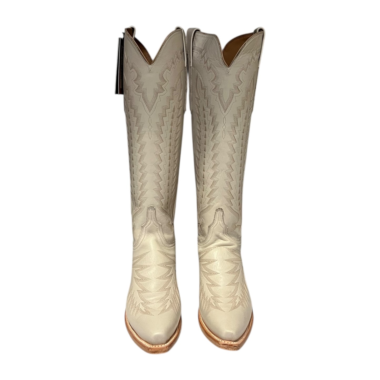 LUCCHESE Priscilla Cowboy Boots in Glitz Cream | 8
