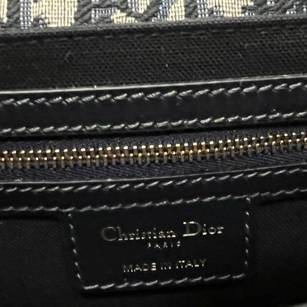 DIOR Oblique 30 Montaigne East-West Shoulder Bag in Blue