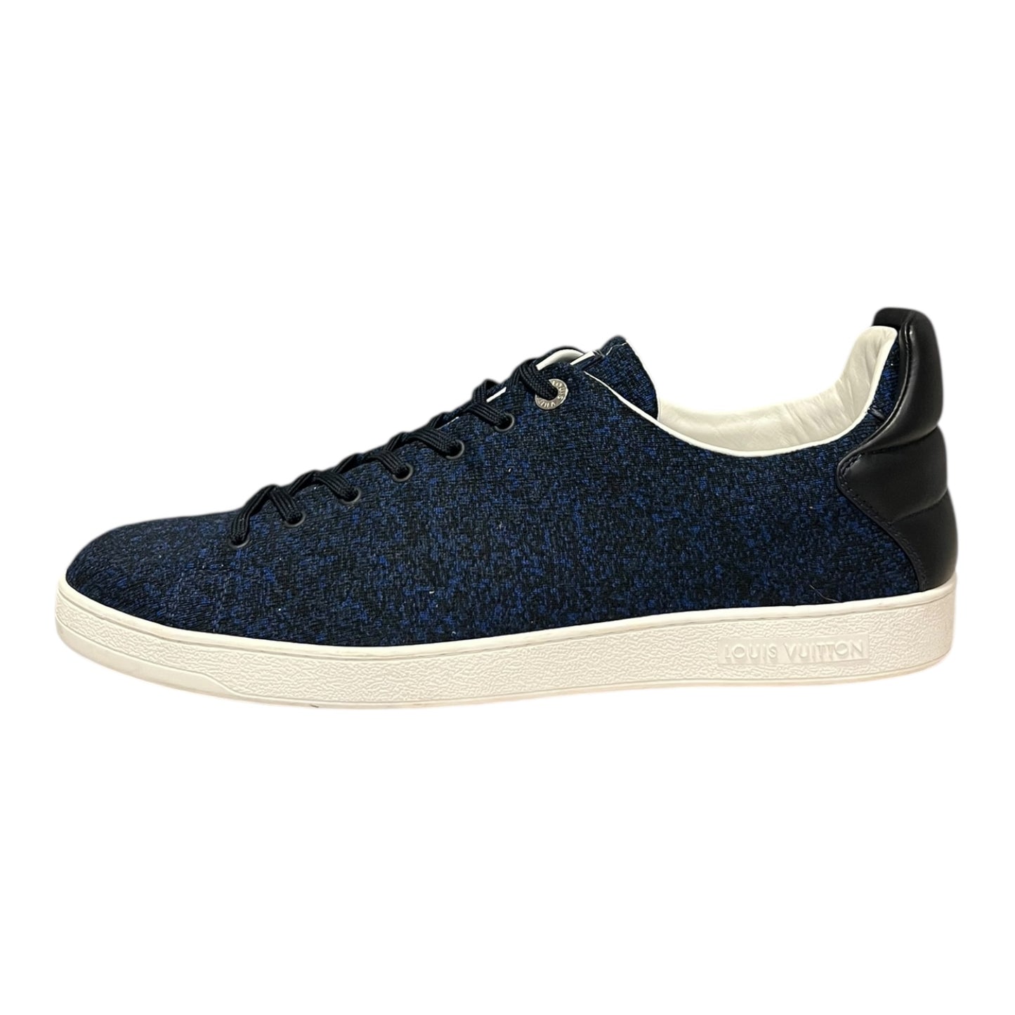 LOUIS VUITTON Tech Knit Frontrow Sneakers in Blue &  Black |