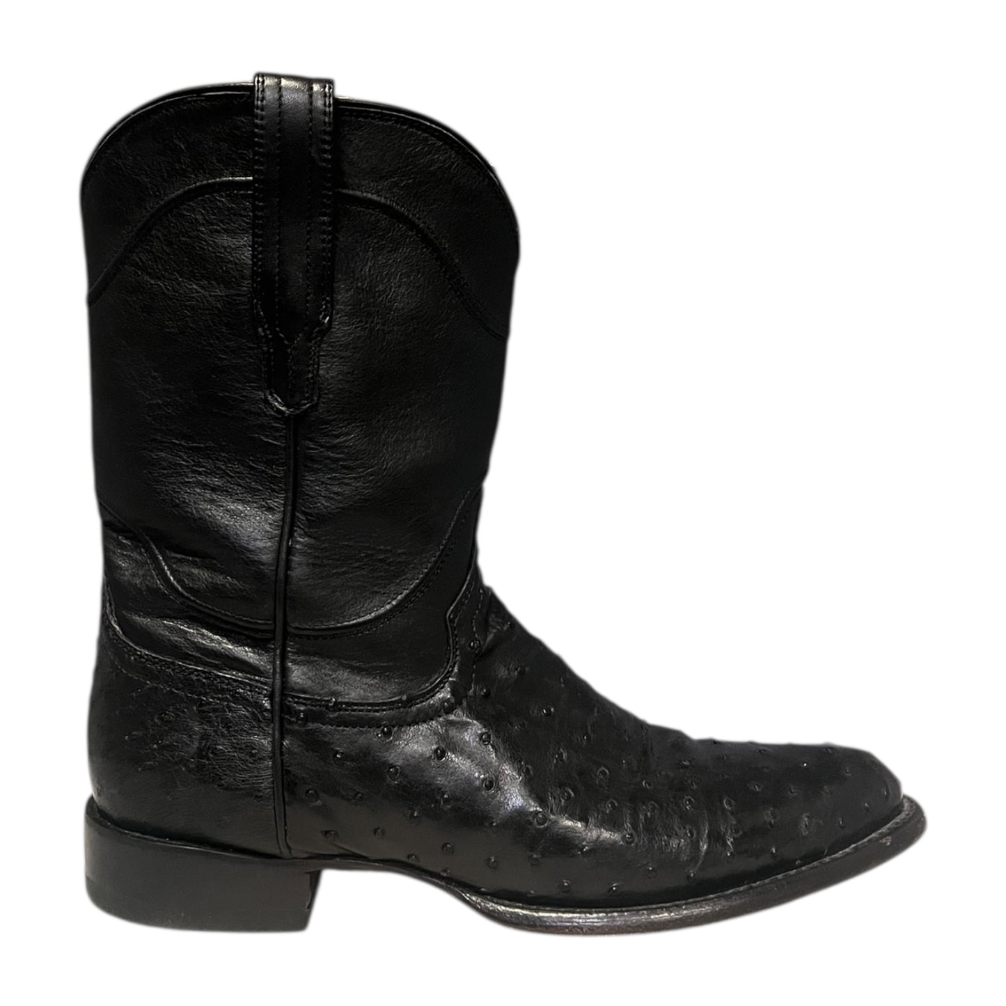 TECOVAS Ostrich Ropers in Black | Mens 11