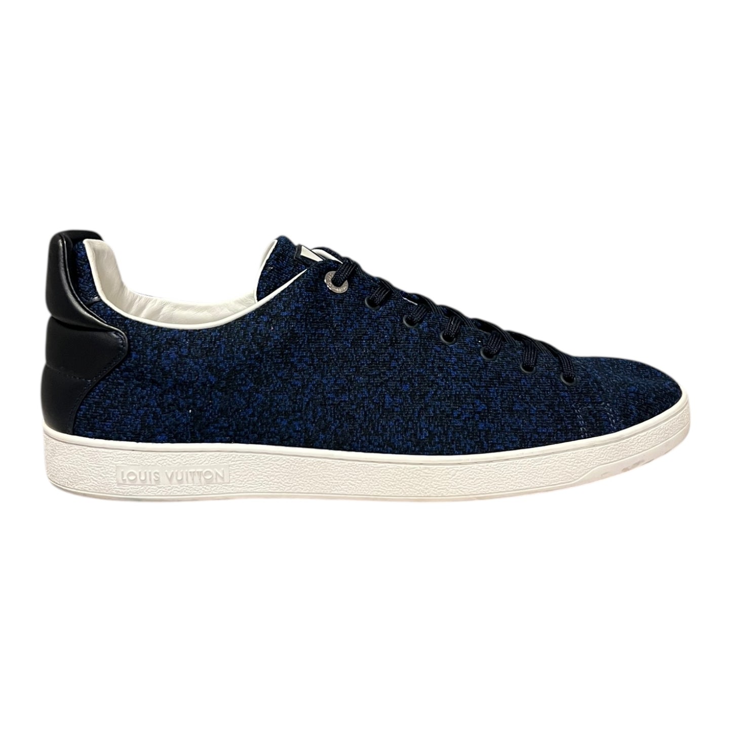 LOUIS VUITTON Tech Knit Frontrow Sneakers in Blue &  Black |