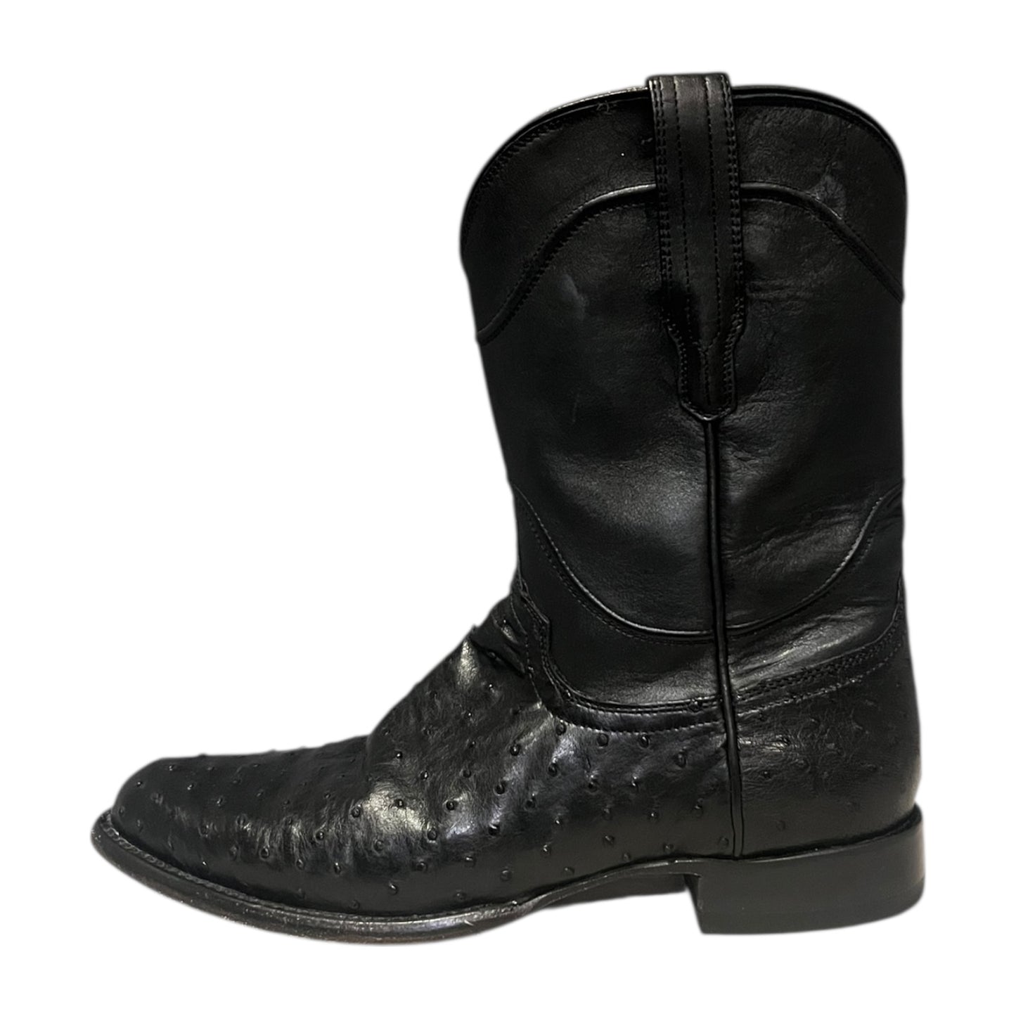 TECOVAS Ostrich Ropers in Black | Mens 11