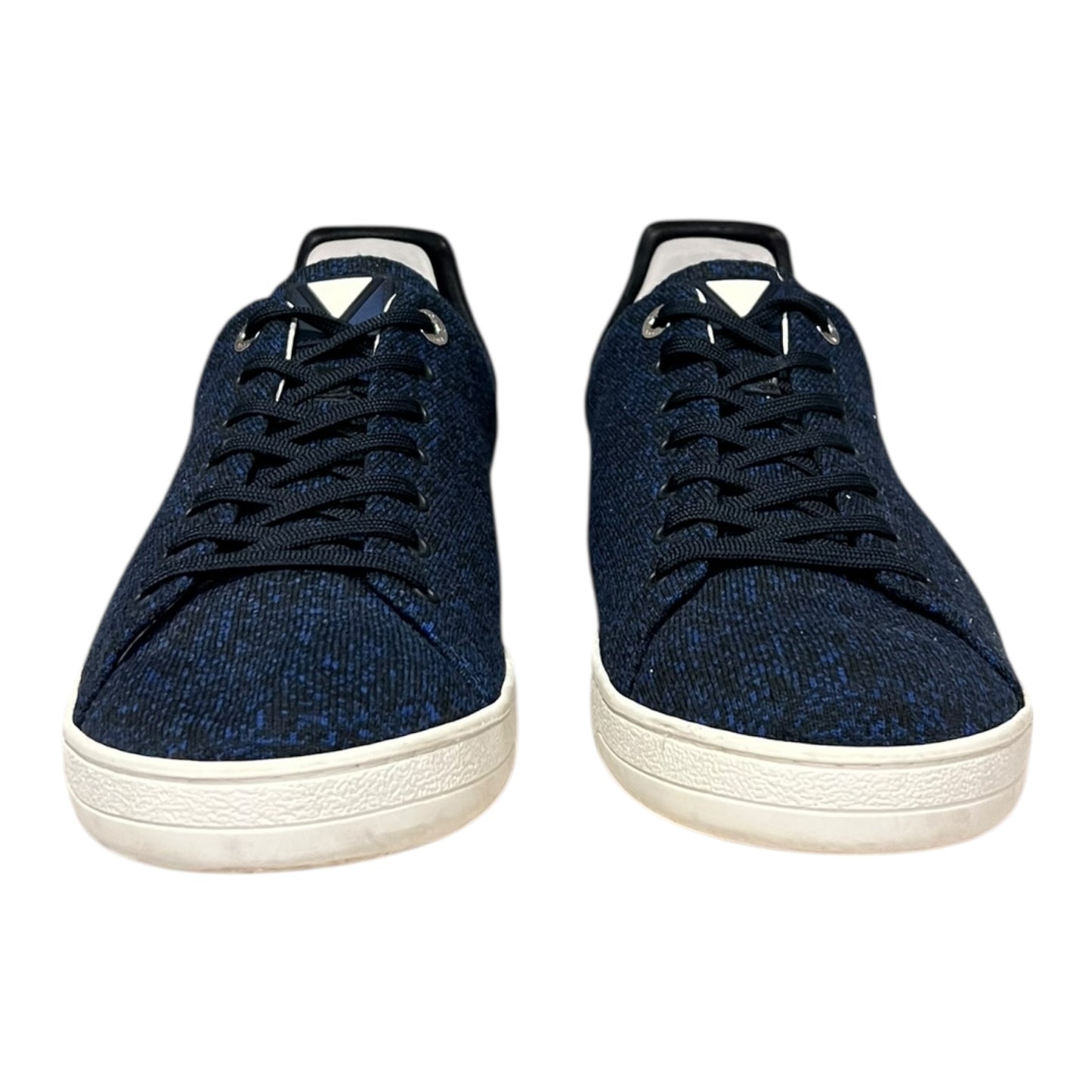 LOUIS VUITTON Tech Knit Frontrow Sneakers in Blue &  Black |