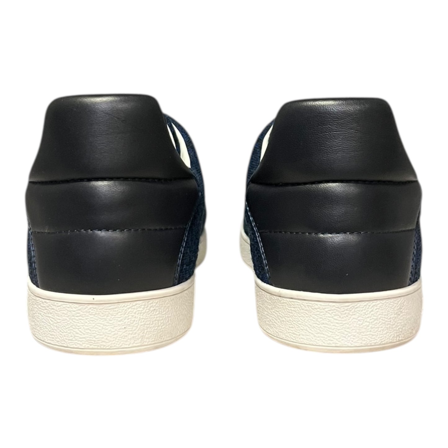 LOUIS VUITTON Tech Knit Frontrow Sneakers in Blue &  Black |