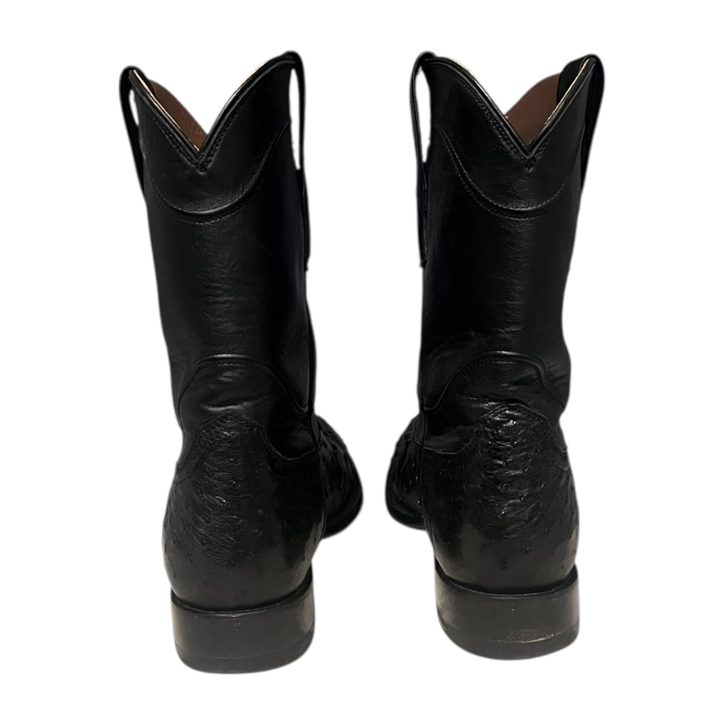 TECOVAS Ostrich Ropers in Black | Mens 11