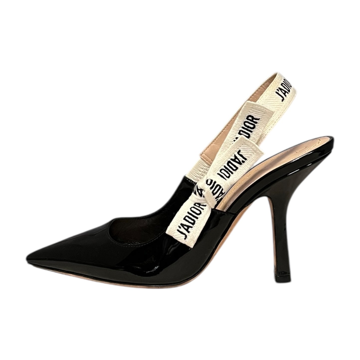 DIOR J'ADIOR Patent Slingbacks in Black | 36