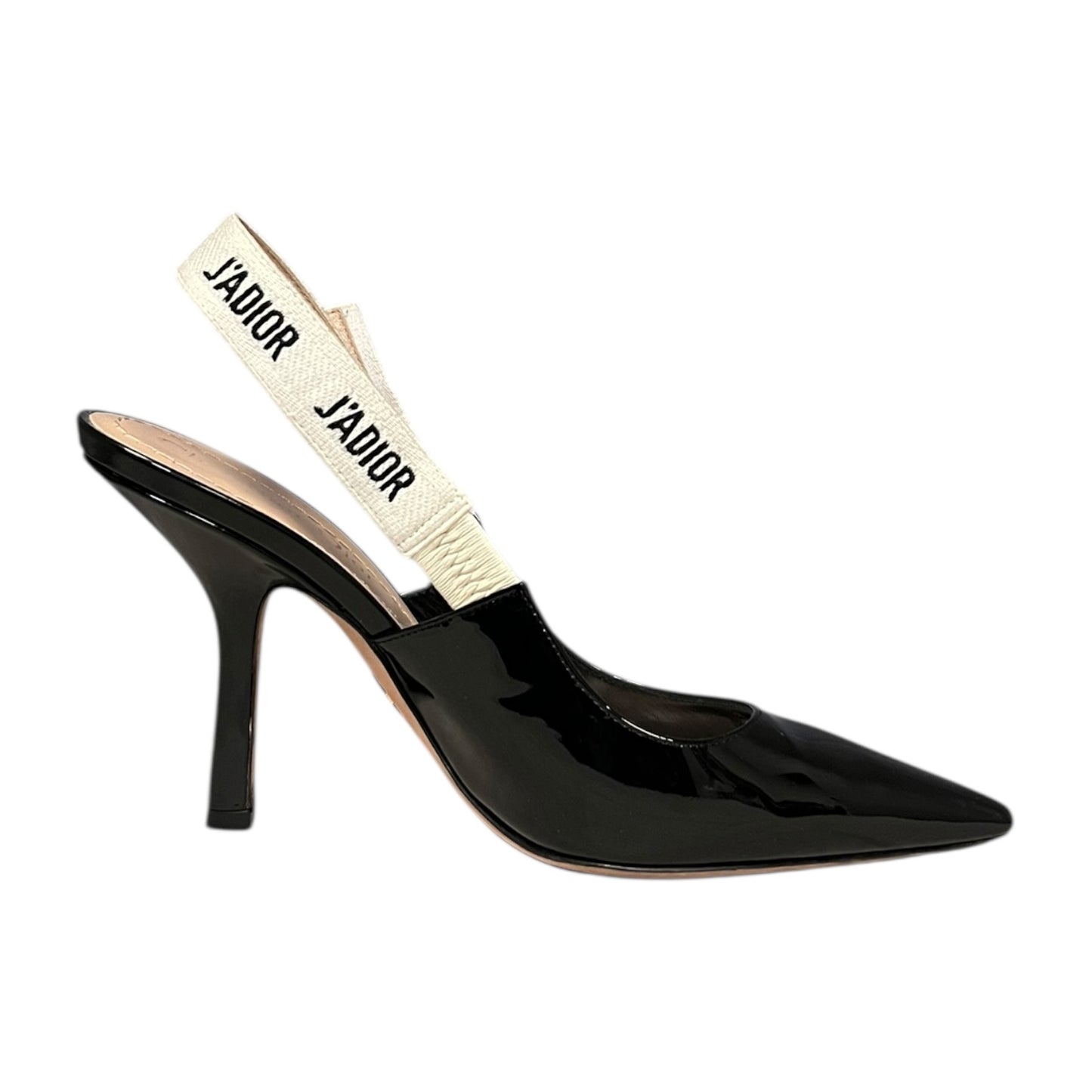 DIOR J'ADIOR Patent Slingbacks in Black | 36