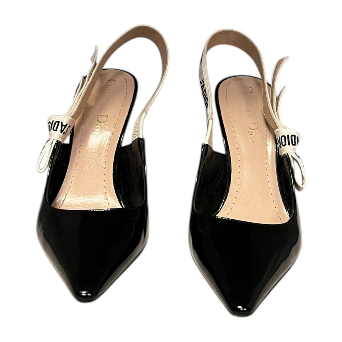 DIOR J'ADIOR Patent Slingbacks in Black | 36