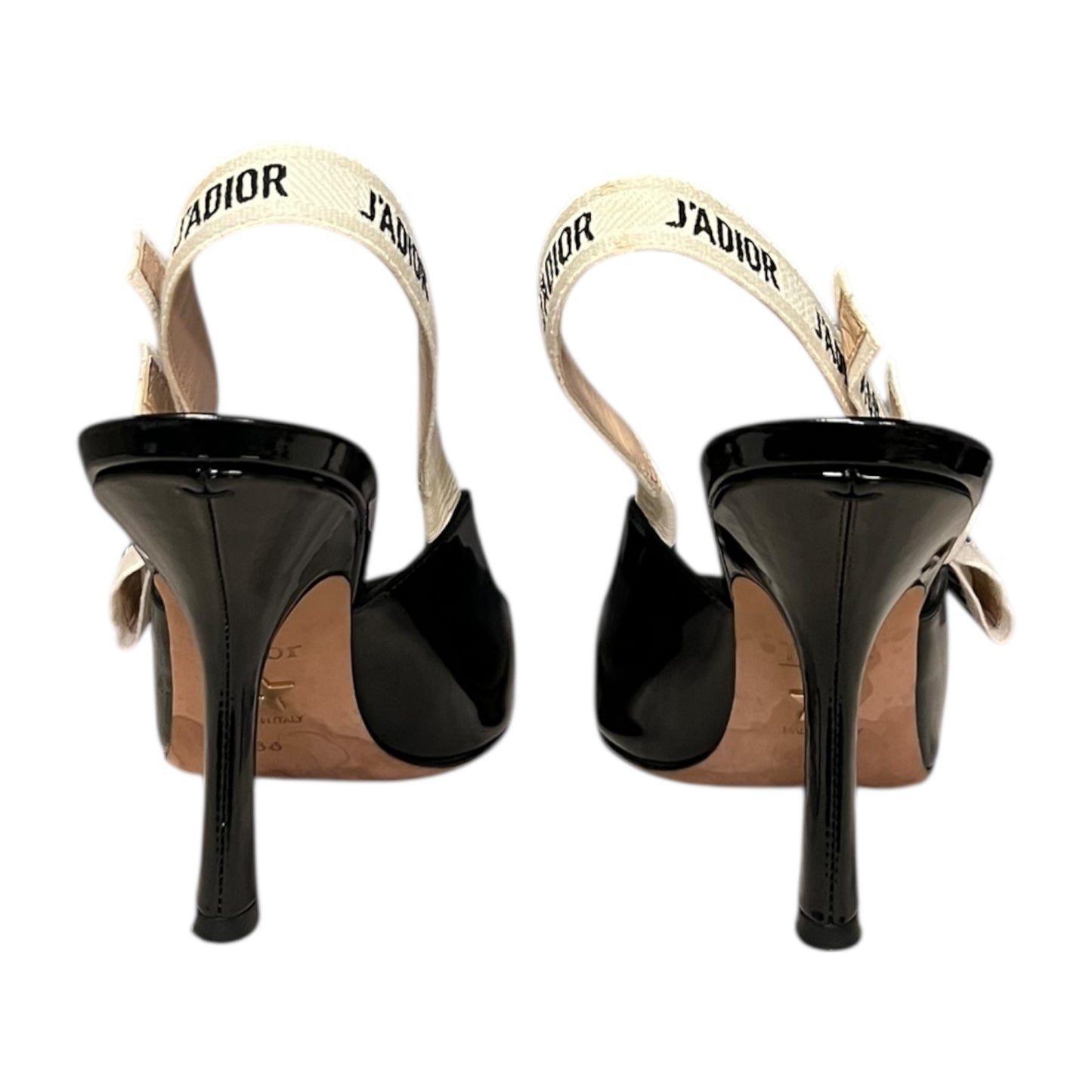 DIOR J'ADIOR Patent Slingbacks in Black | 36