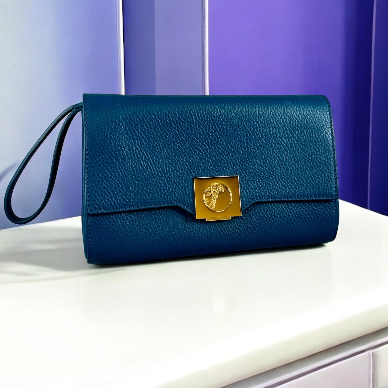 VERSACE Medusa Wristlet in Blue