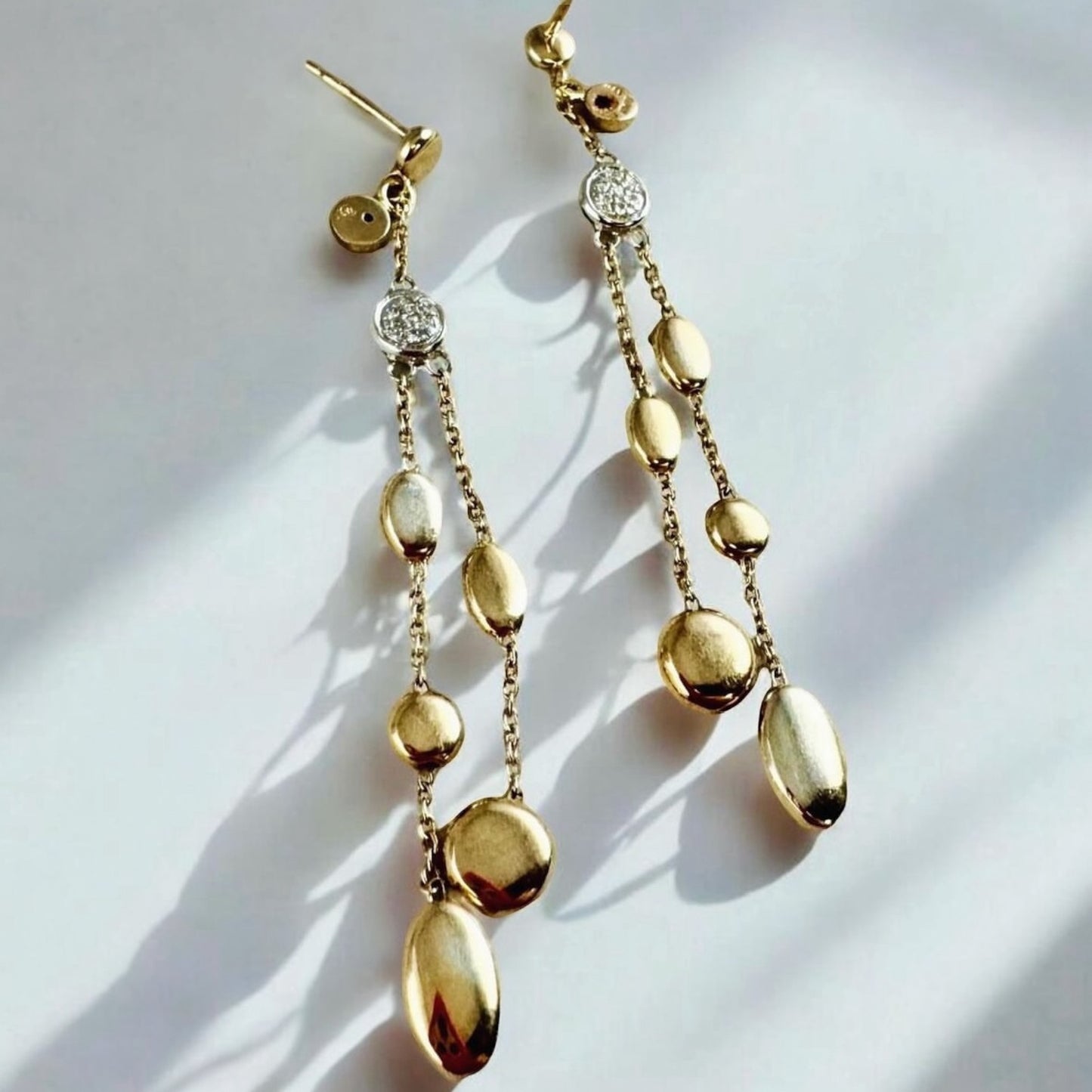 ROBERTO COIN Diamond Pebble Drop Earrings in 18k Gold