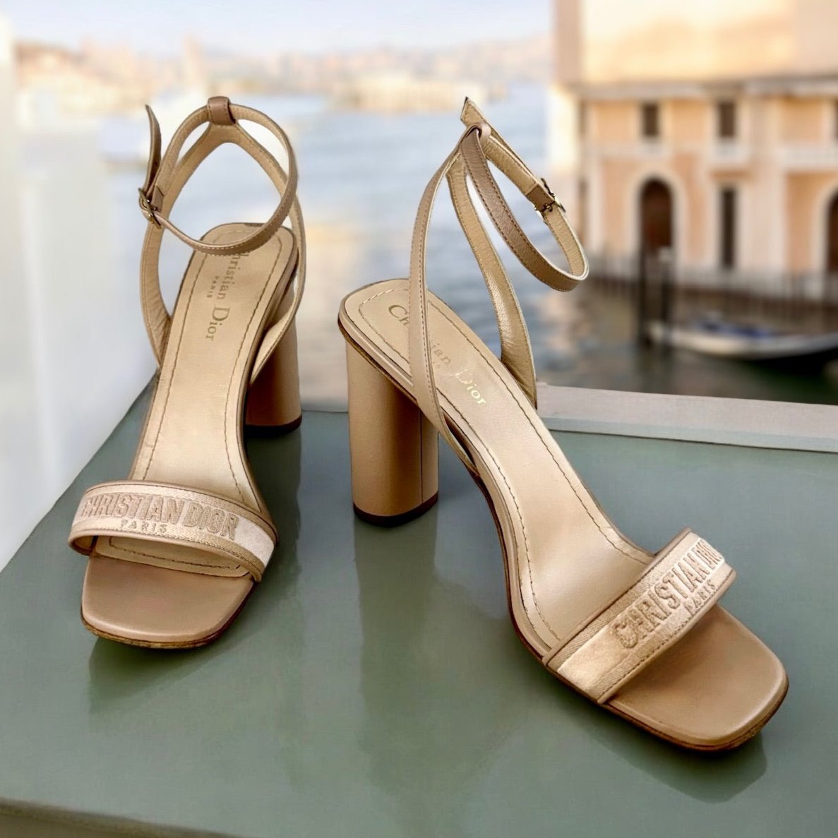 DIOR Dway Sandals in Nude | Size 40