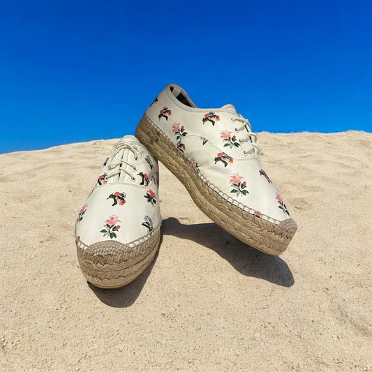 SAINT LAURENT Floral Espadrille Sneakers | 38