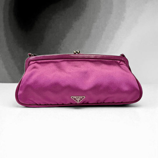 PRADA Framed Satin Evening Bag