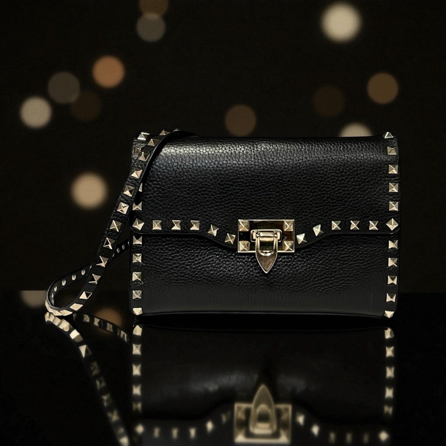 VALENTINO Rockstud Crossbody Clutch in Black