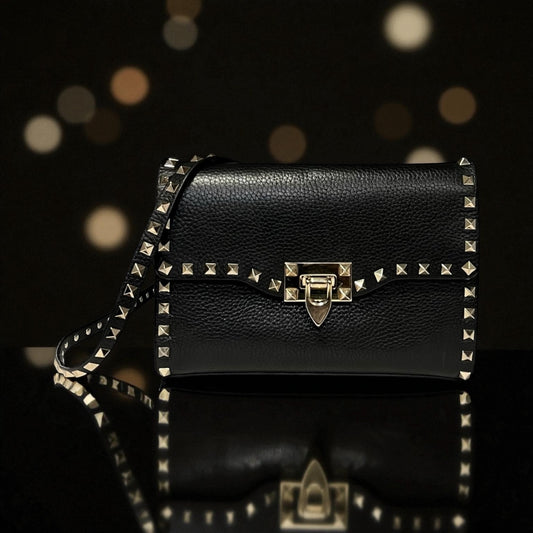 VALENTINO Rockstud Crossbody Clutch in Black