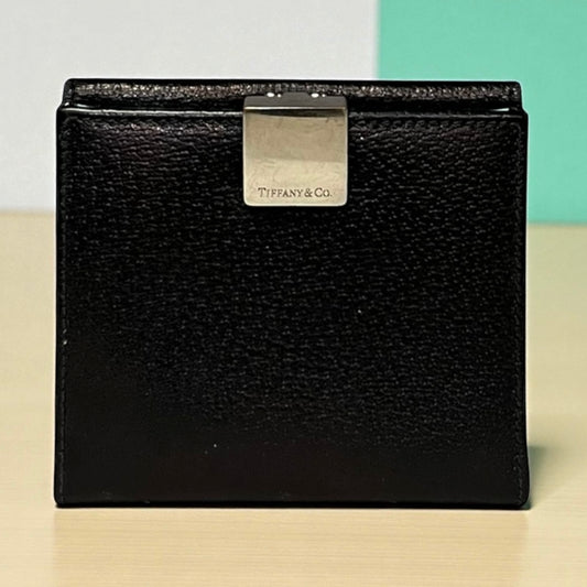 TIFFANY & CO. French Purse Wallet in Black