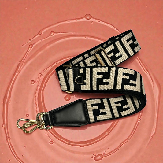 FENDI Strap You Ribbon Strap in Black & Ivory