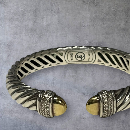 DAVID YURMAN Pave Hinged Cable Bracelet