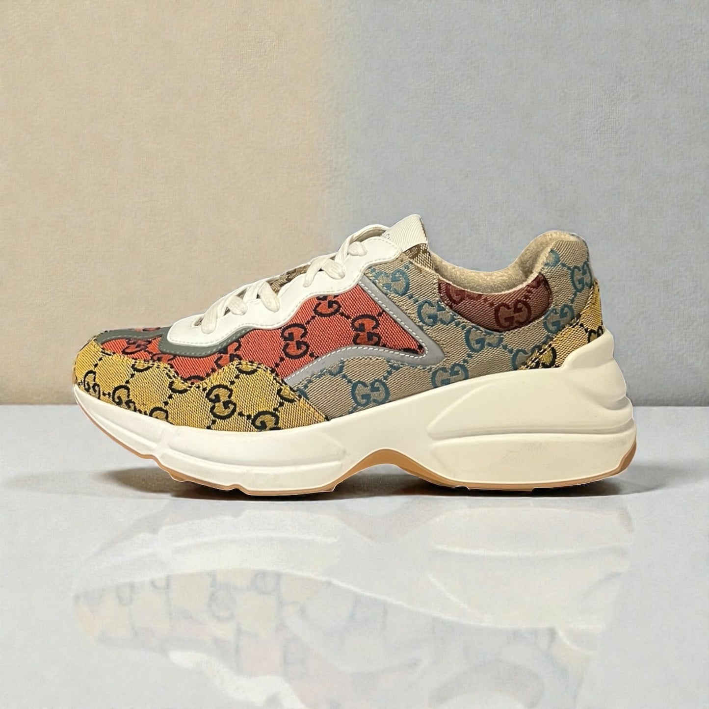 GUCCI Multicolor Rhyton Sneakers | 40.5
