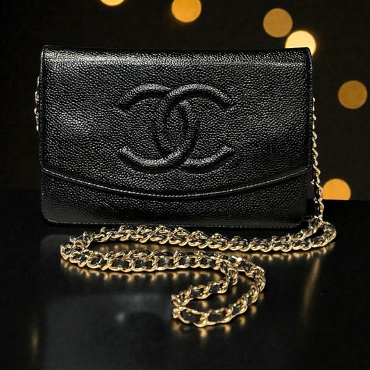 CHANEL Timeless WOC Crossbody in Black Caviar