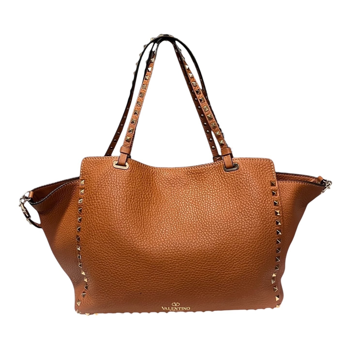 VALENTINO Rockstud Tote in Scotch Drummed Leather