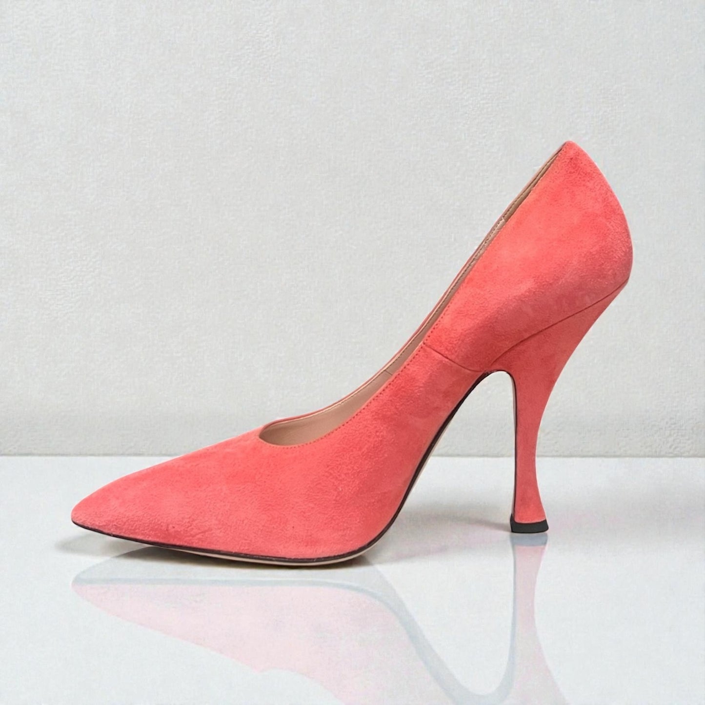 MIU MIU Sculpted Suede Pumps in Melon | 40