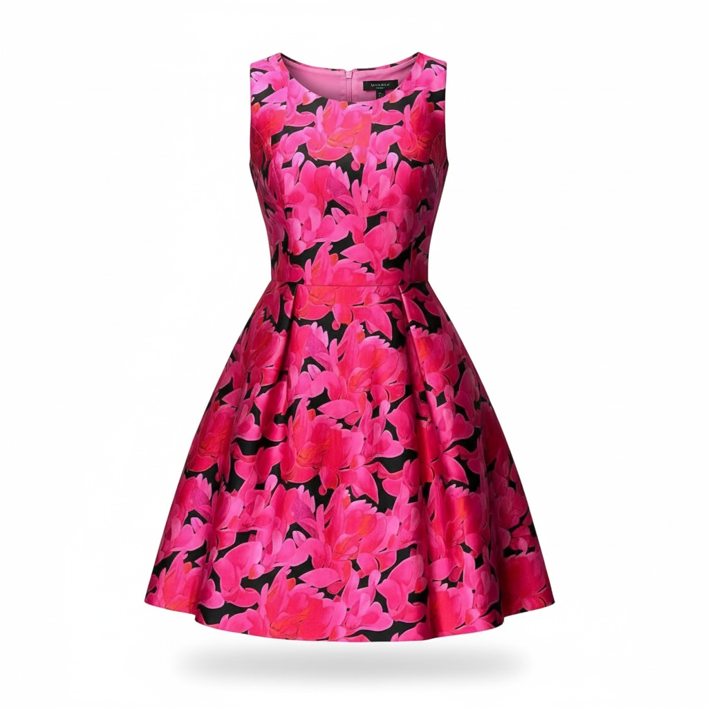 OSCAR DE LA RENTA Floral Fit + Flair Dress | 4