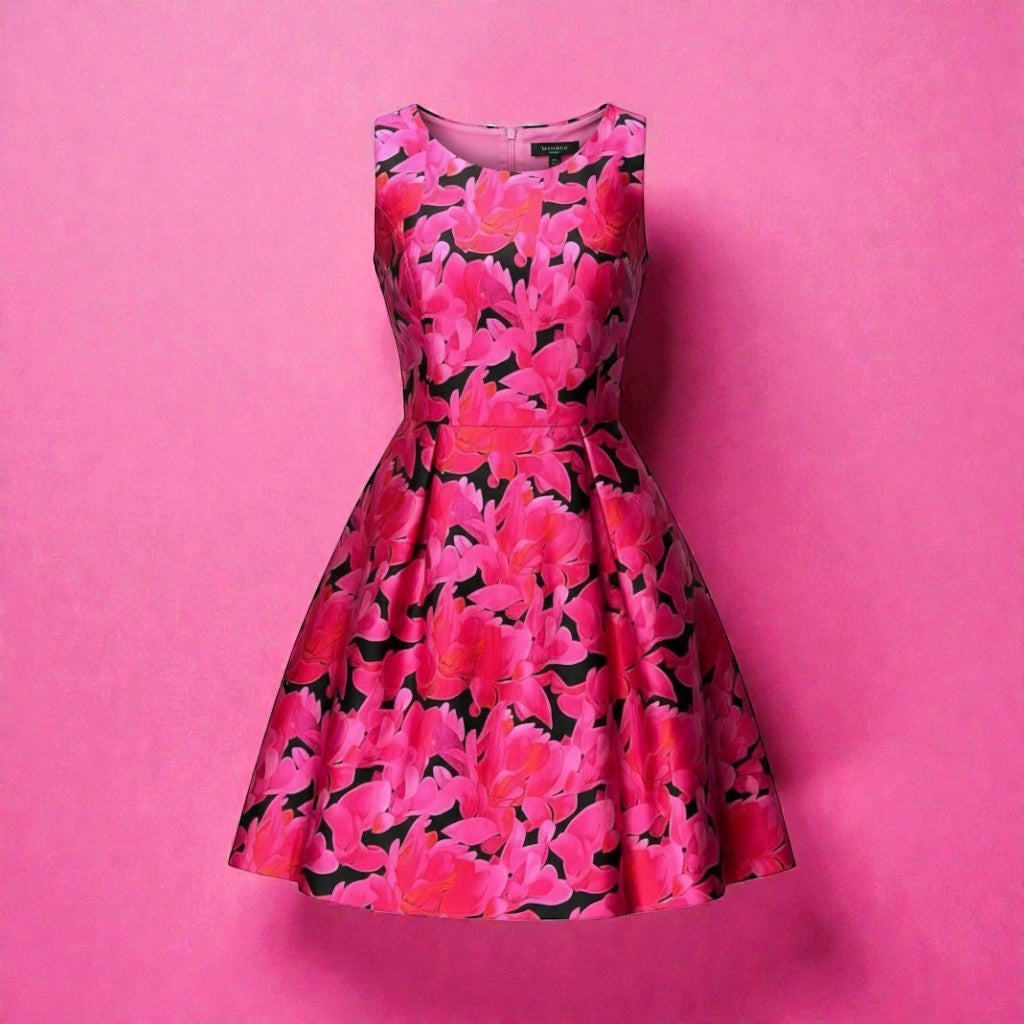 OSCAR DE LA RENTA Floral Fit + Flair Dress | 4