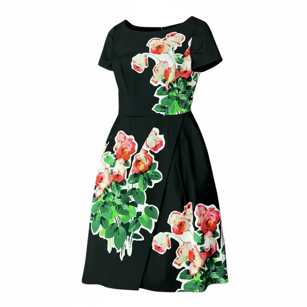 CAROLINA HERRERA Rose Print Dress | 6