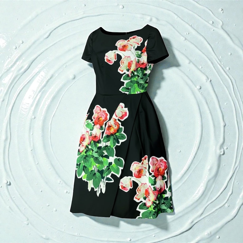 CAROLINA HERRERA Rose Print Dress | 6
